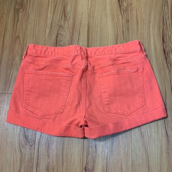 Madewell Orange Cuffed Hem Jean Shorts - Picture 3 of 9